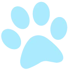 blue paw print